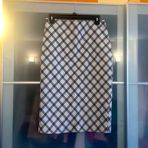 Express Black and White Plaid Pencil Skirt